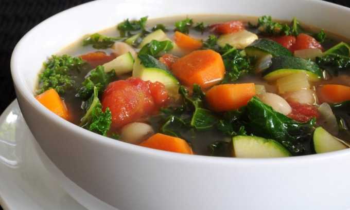 В рационе должны присутствовать овощные супы